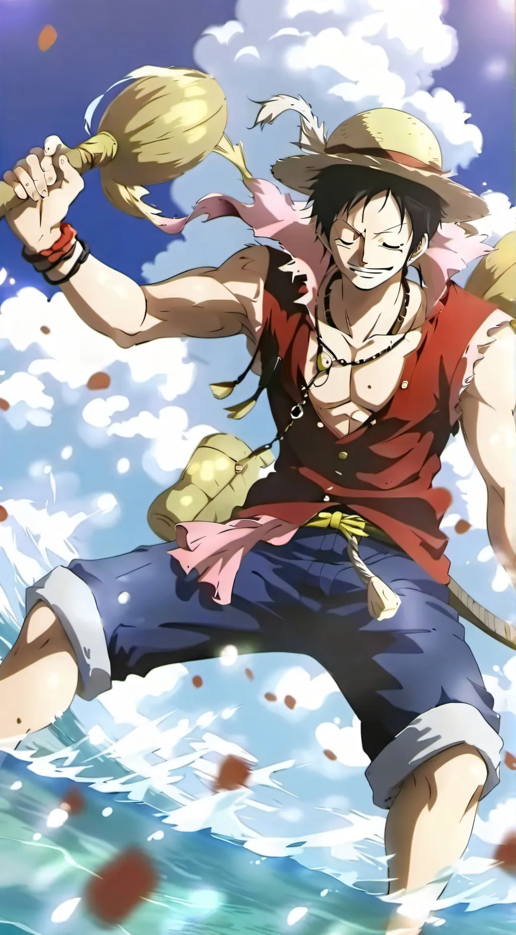 ai character: luffy pov  background