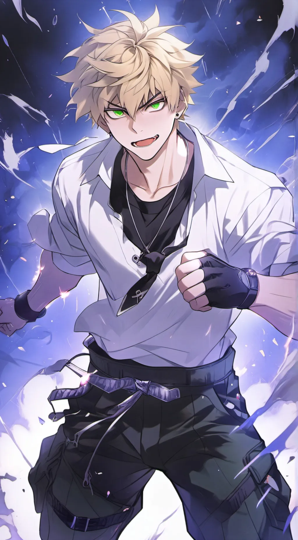 ai character: bakugo and u swap background