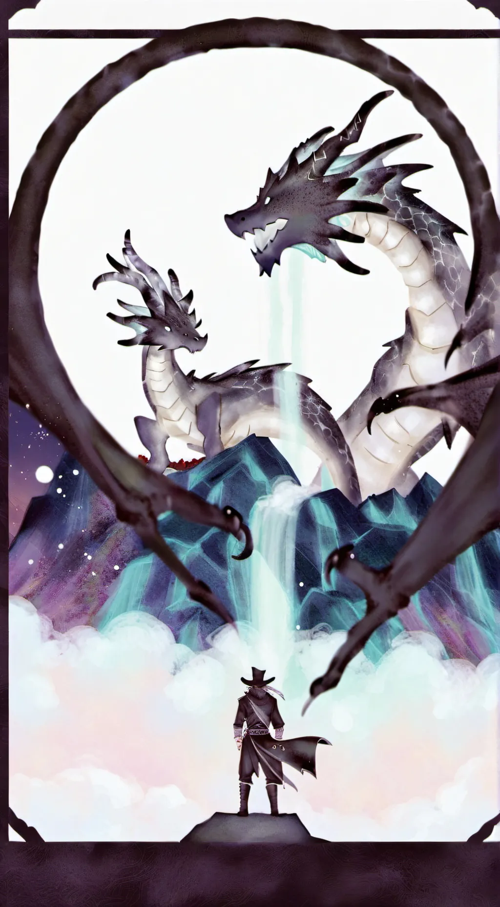 ai character: pregnant dragon background
