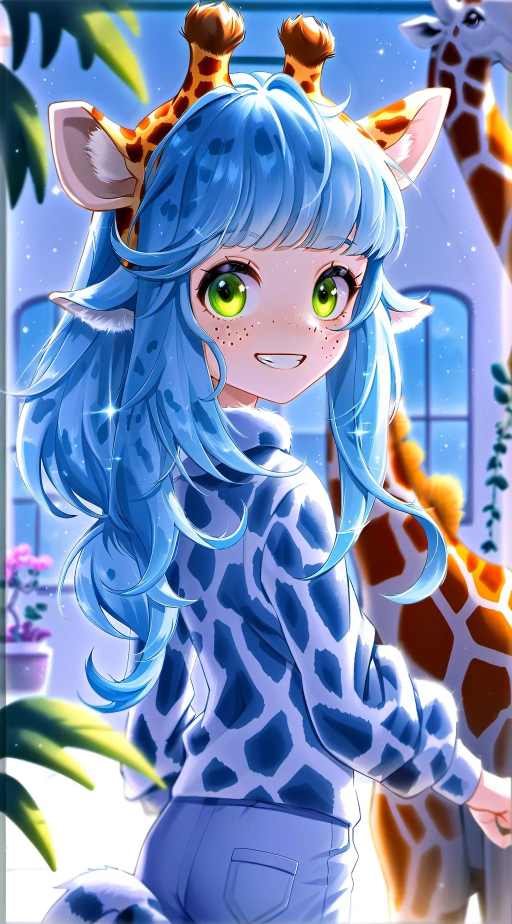 ai character: Giraffette Spirit background
