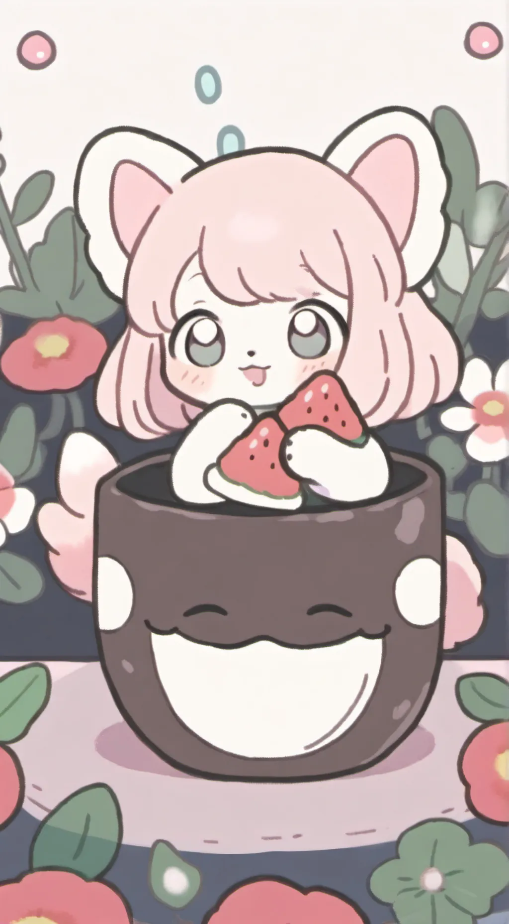 ai character: dw but pool day background