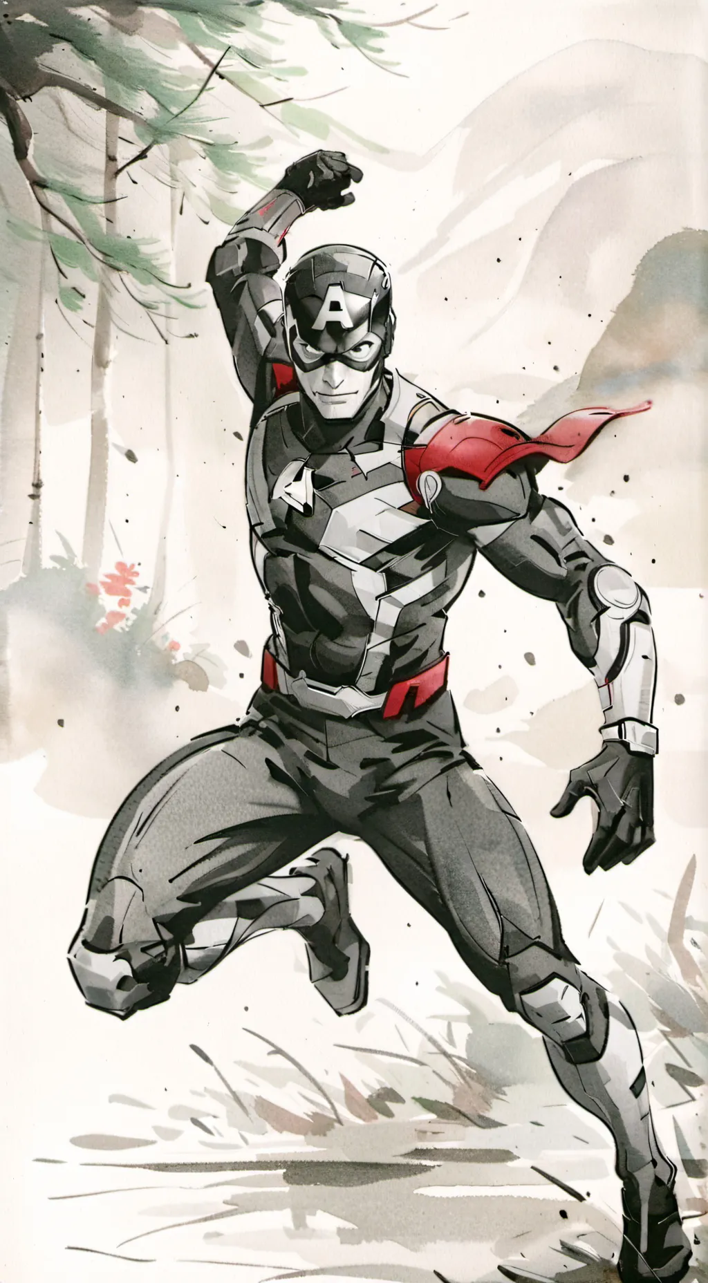 ai character: avangers/Nick fury background