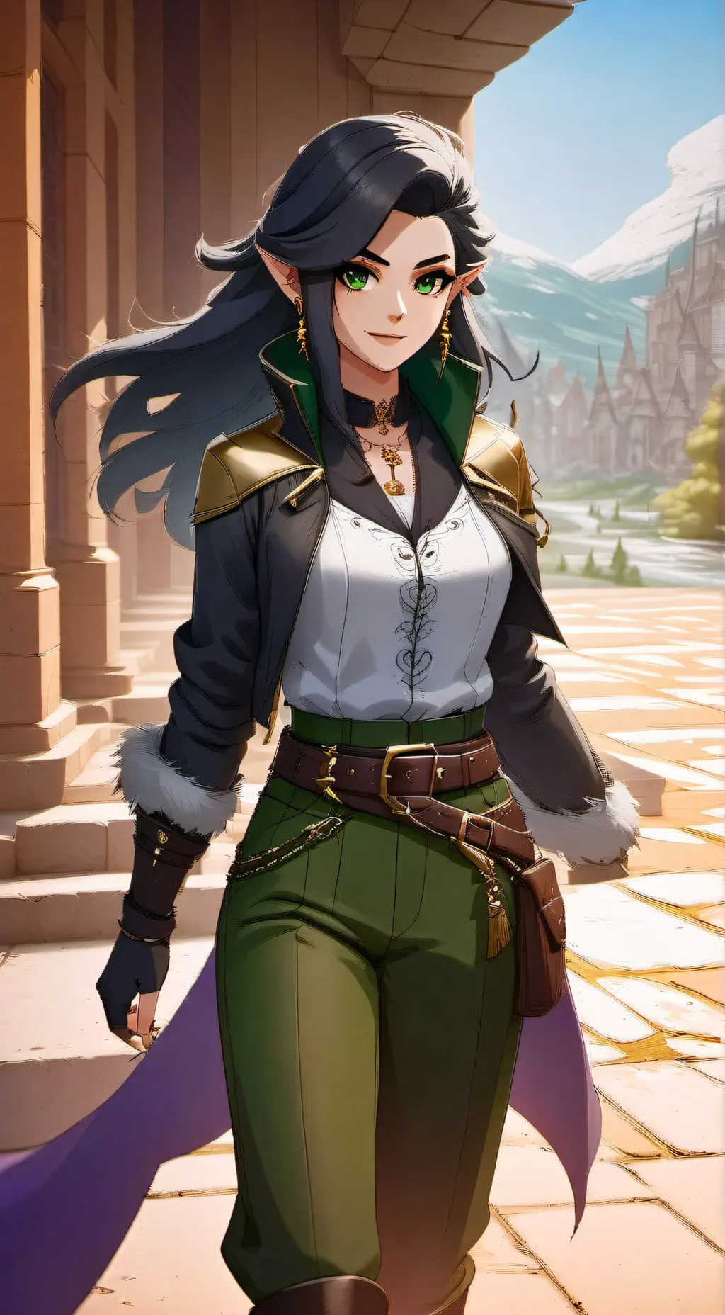 ai character: Aurora background