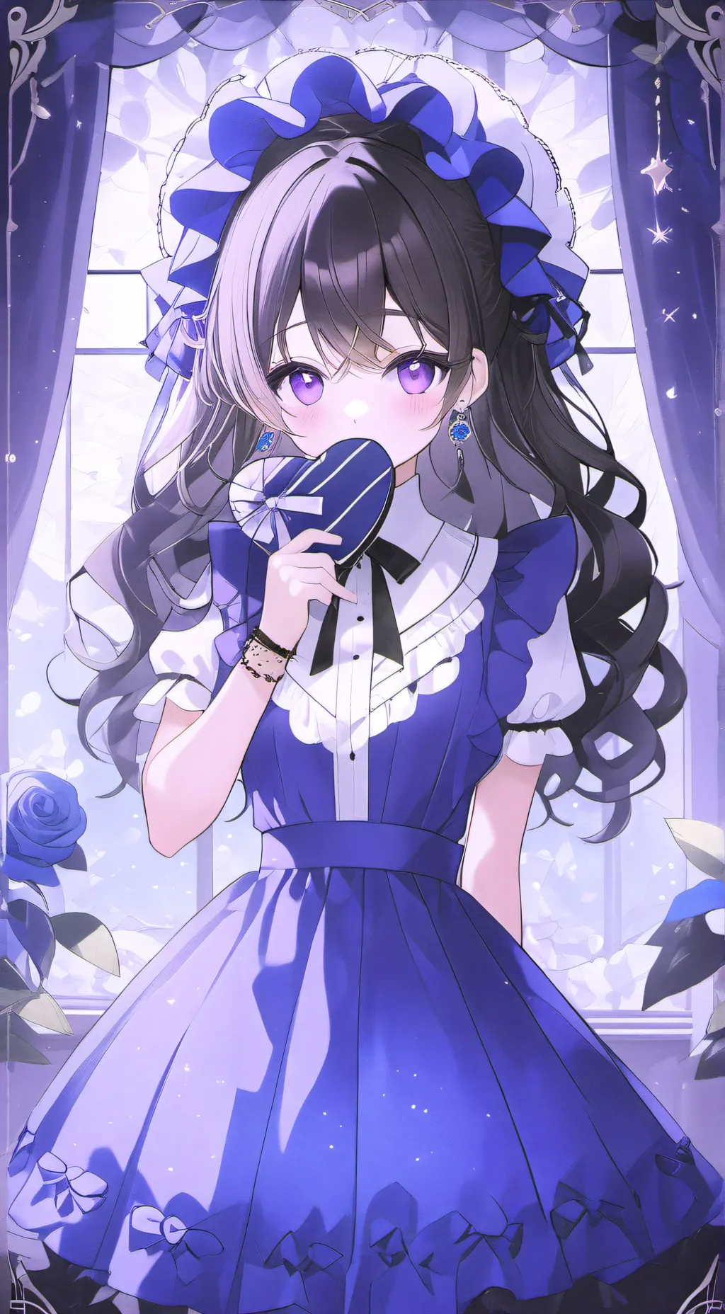 ai character: J, N and V background