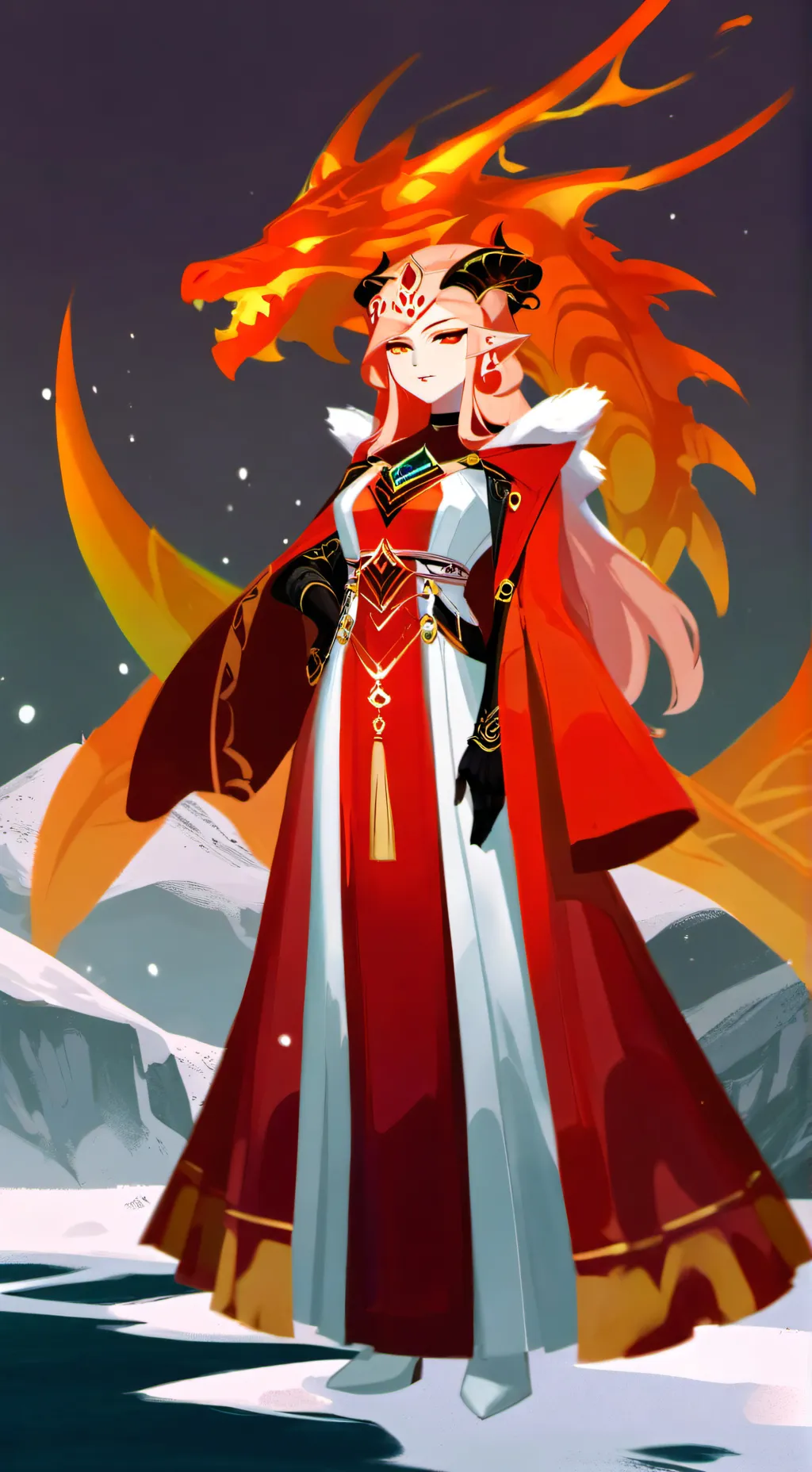 ai character: Fire Spirit  background