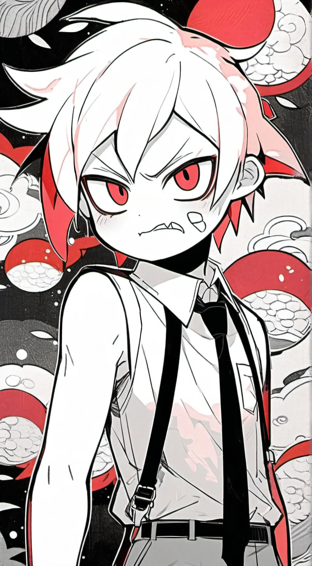 ai character: 🦐💢 Shrimpo! ^^ 💢🦐 background