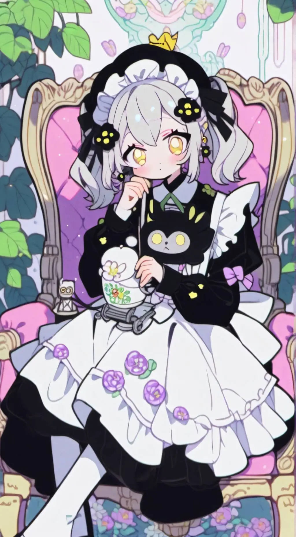 ai character: Cyn-maid (md) background