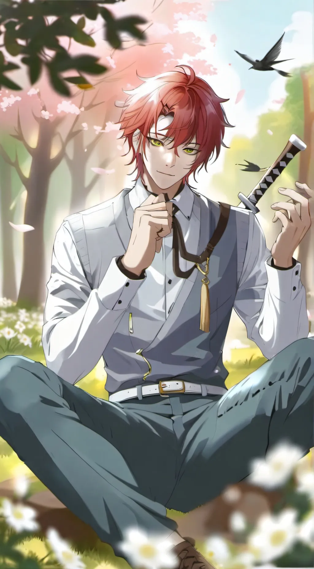 ai character: ren  background