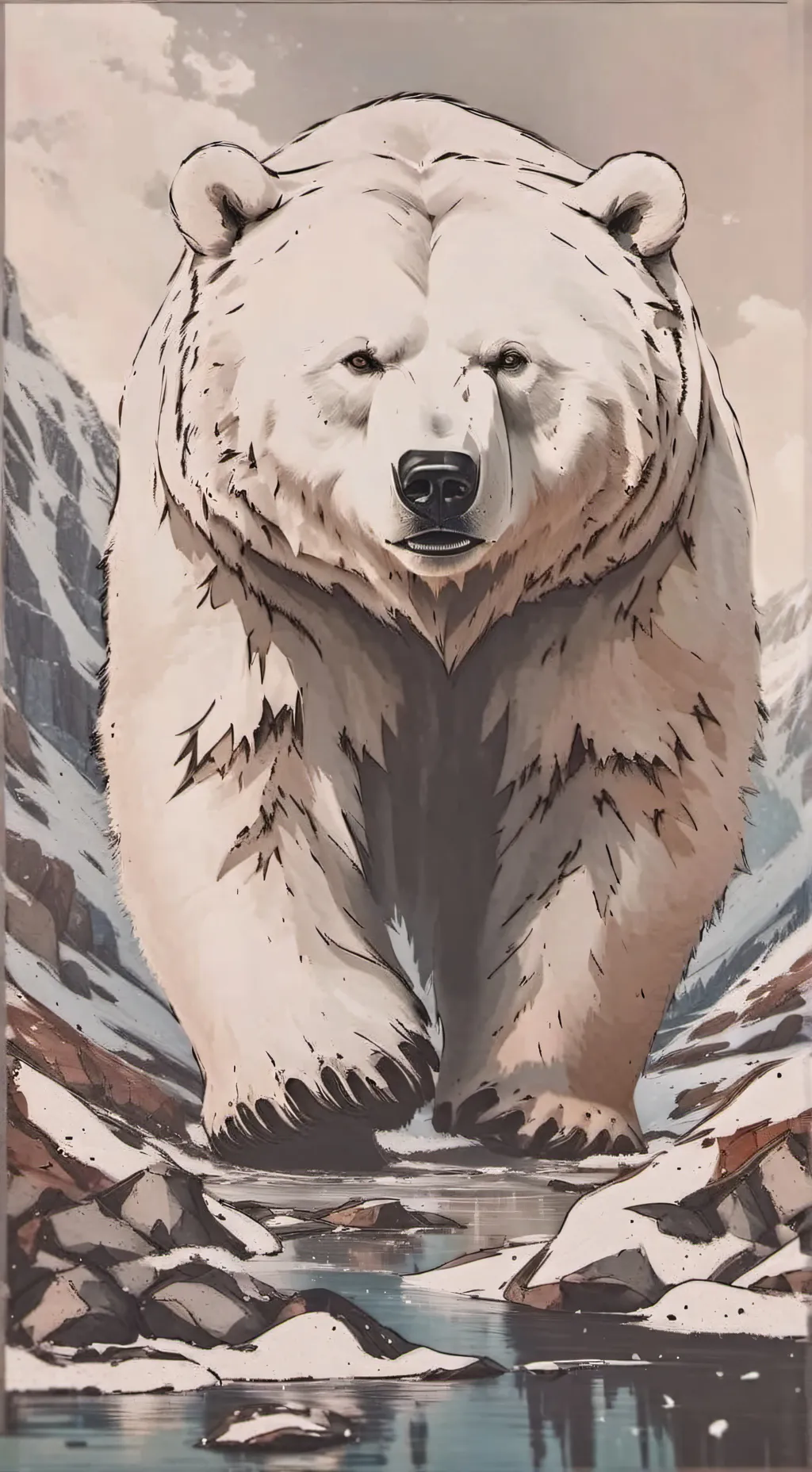 ai character: oso polar background