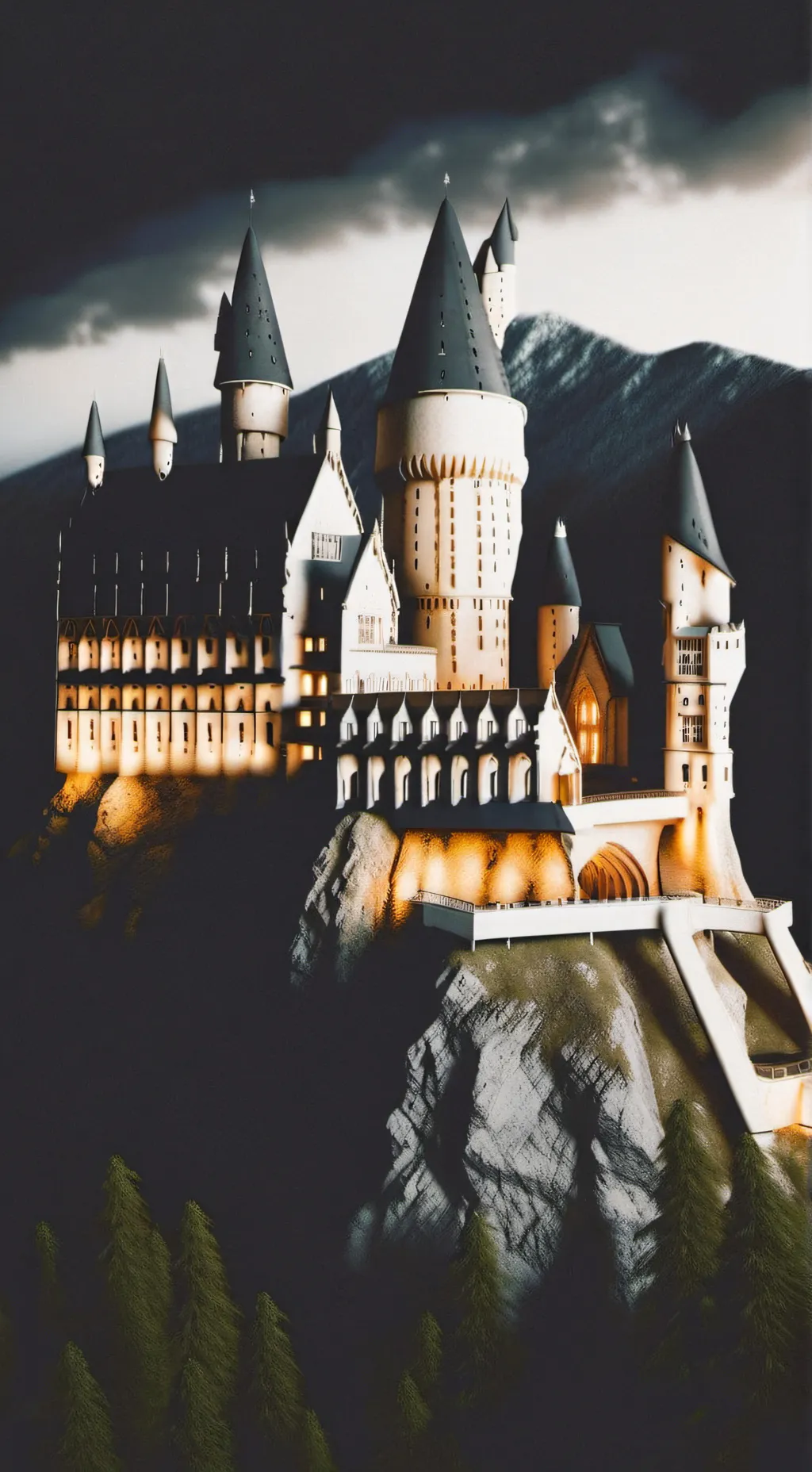 ai character: Hogwarts sad background