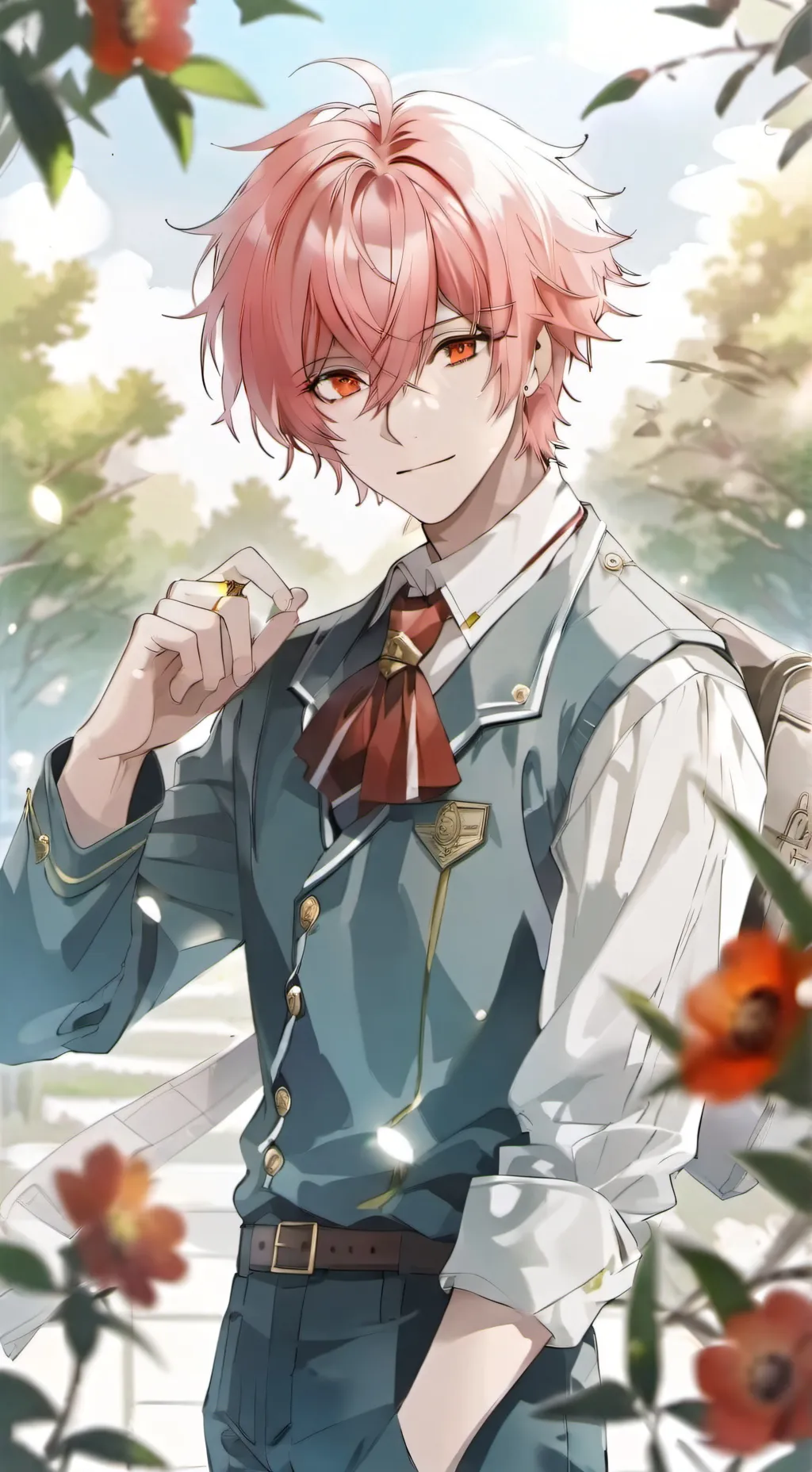 ai character: kirishima  background