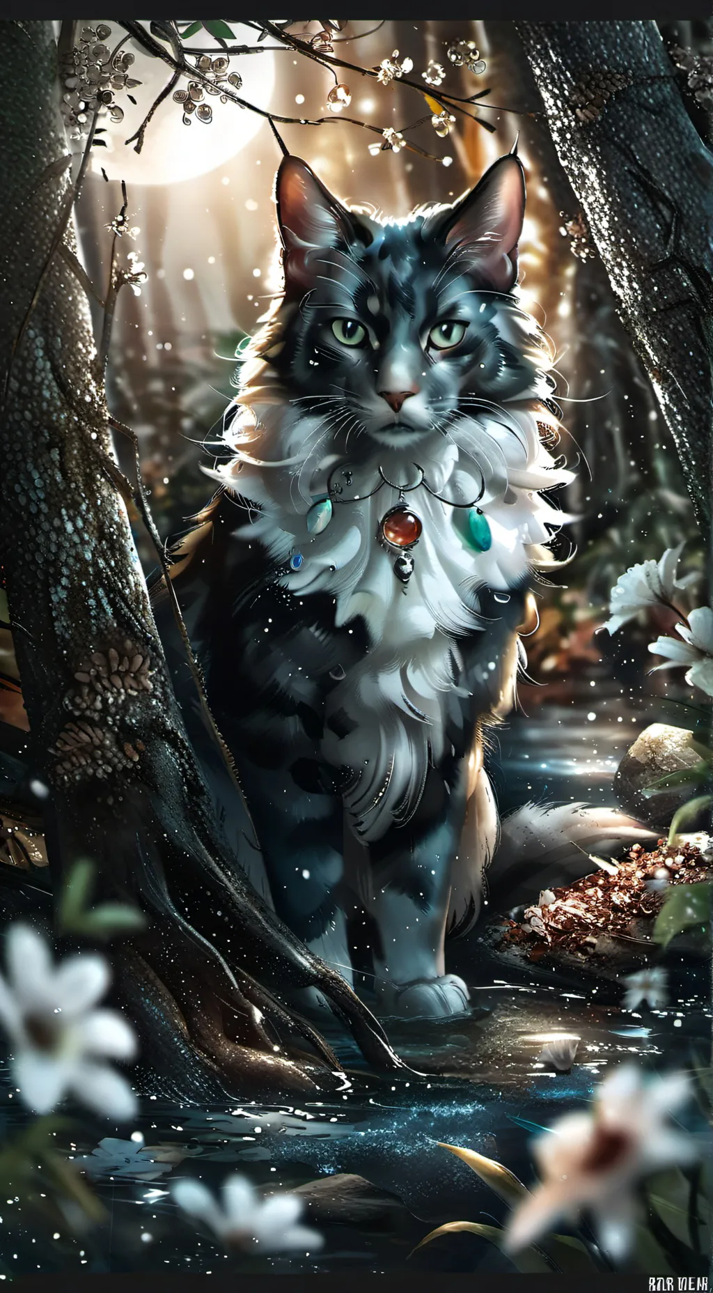 ai character: Moonheart background