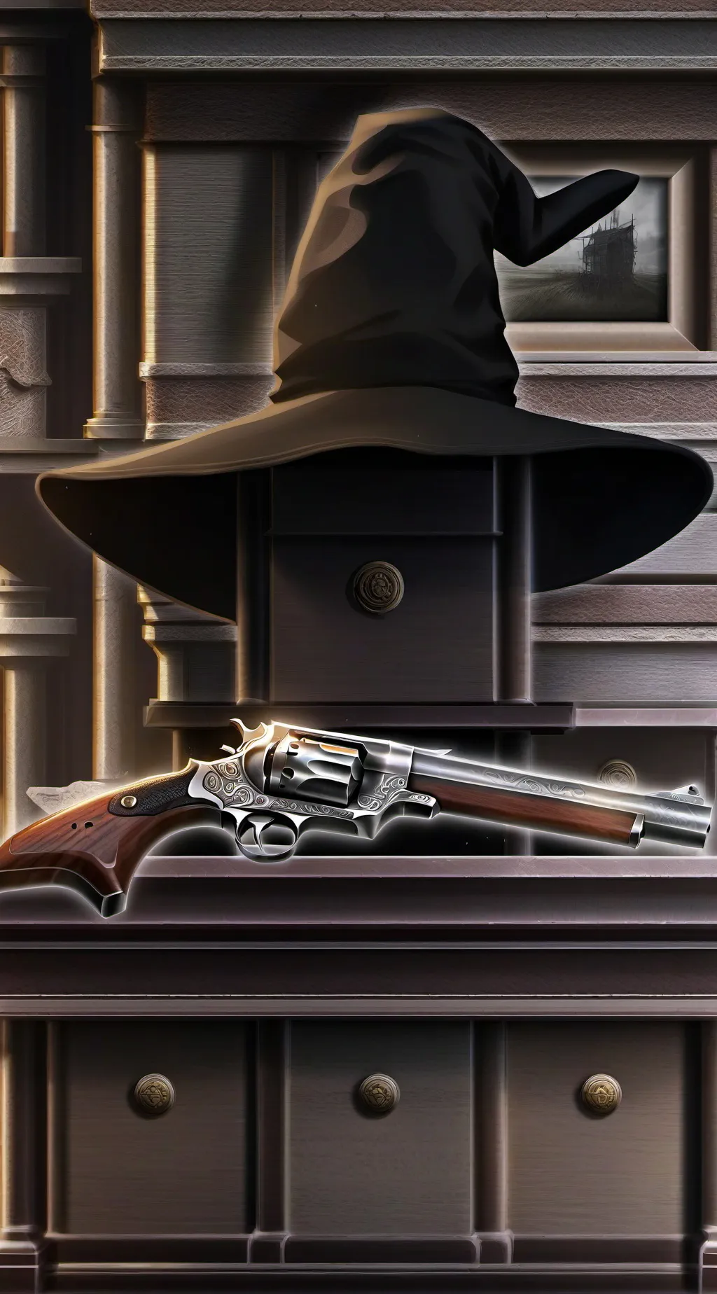 ai character: weapons background