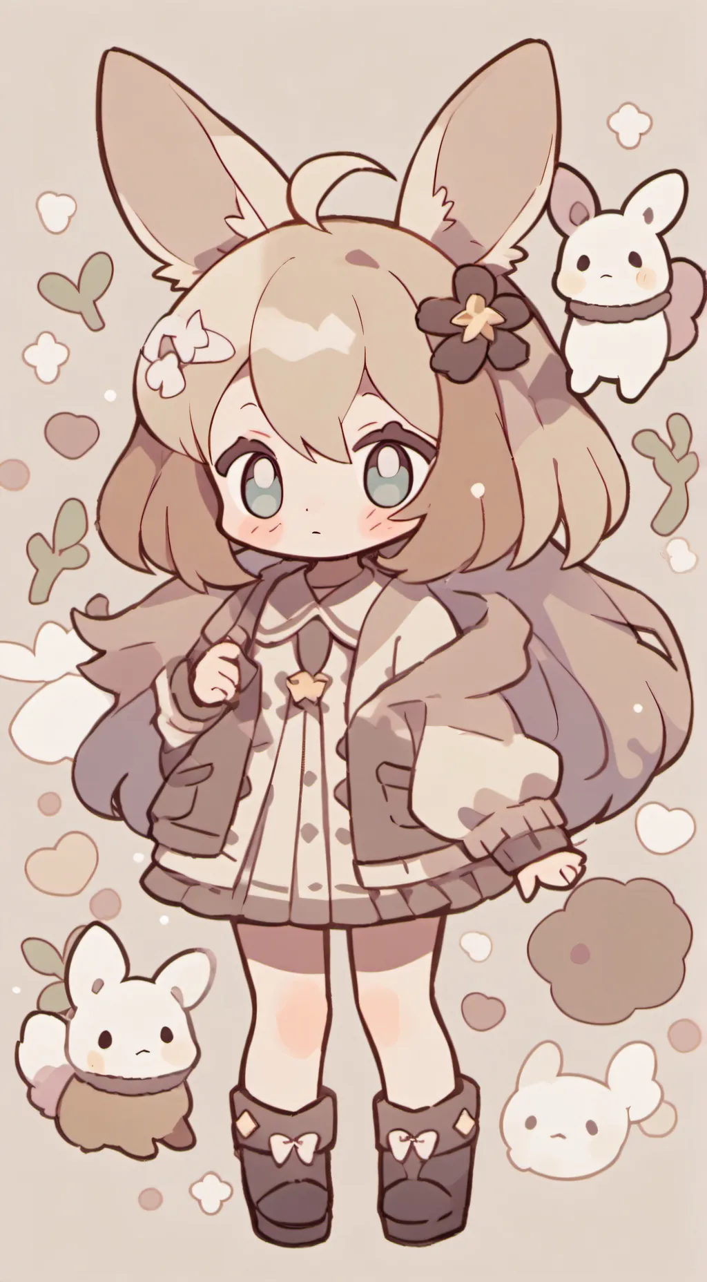 ai character: Eevee house background