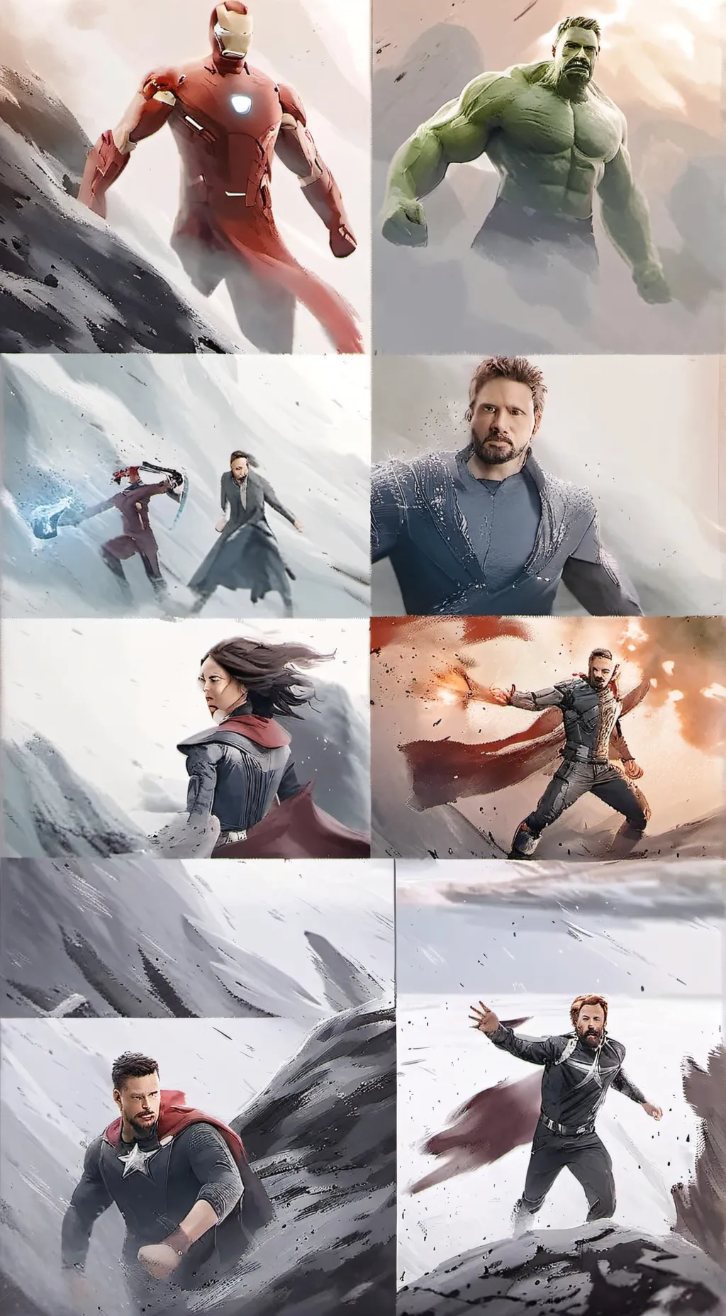 ai character: Avengers  background