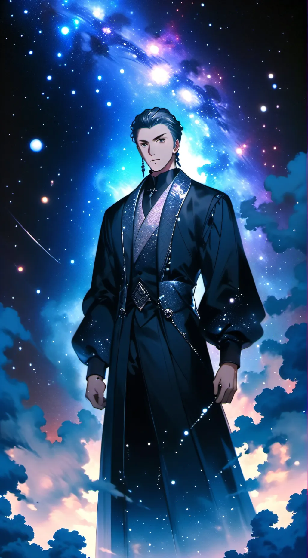 ai character: Grey background
