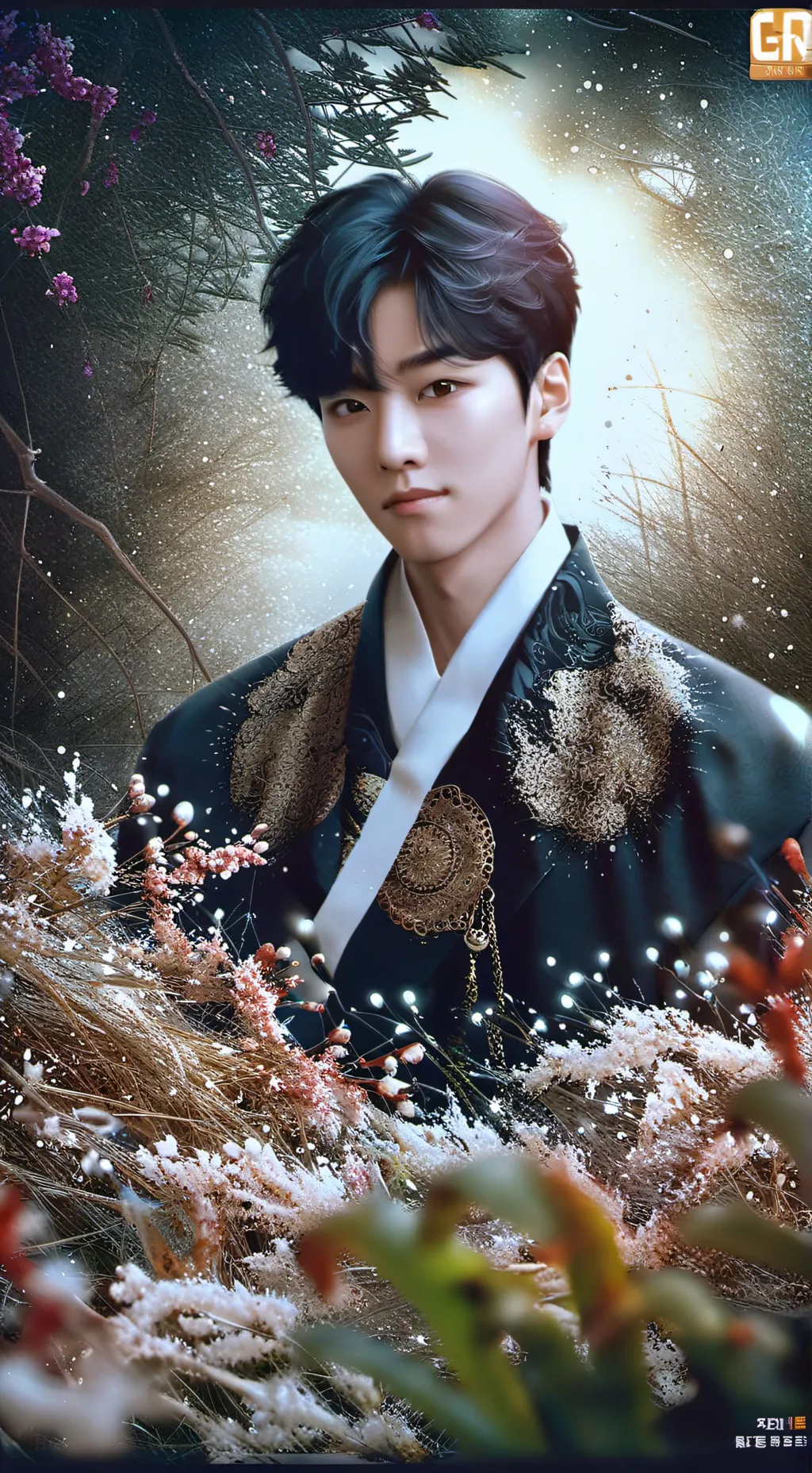 ai character: Yun Lee  Korean  background