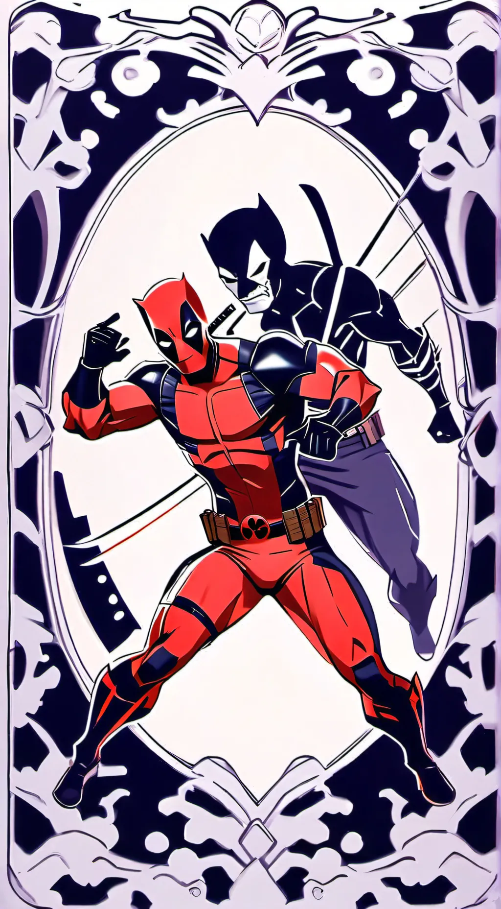 ai character: Deadpool wolverine background