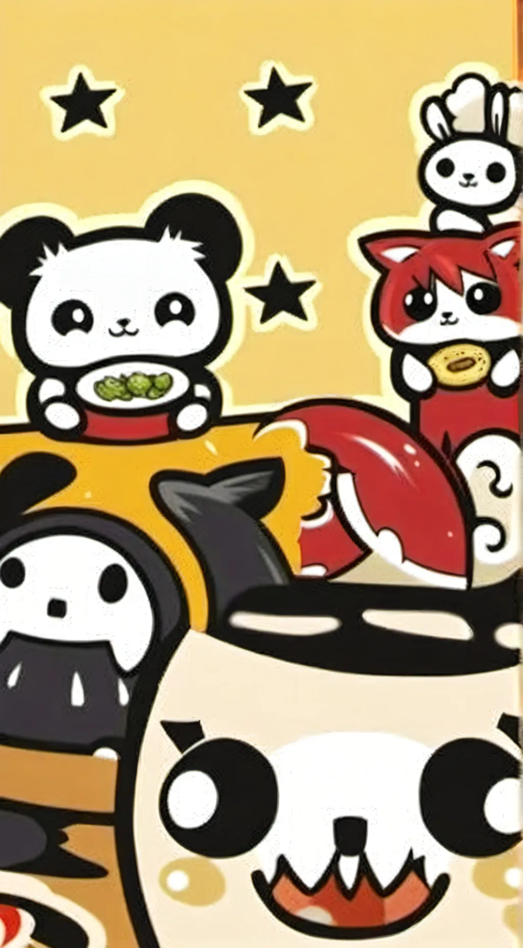 ai character: Chickin nugget  background