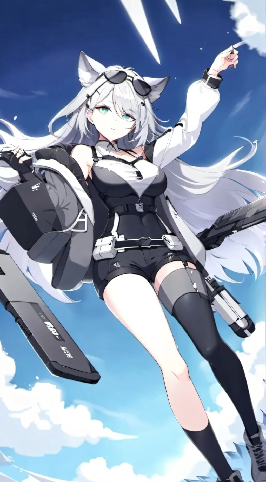 ai character: shiroko terror  background