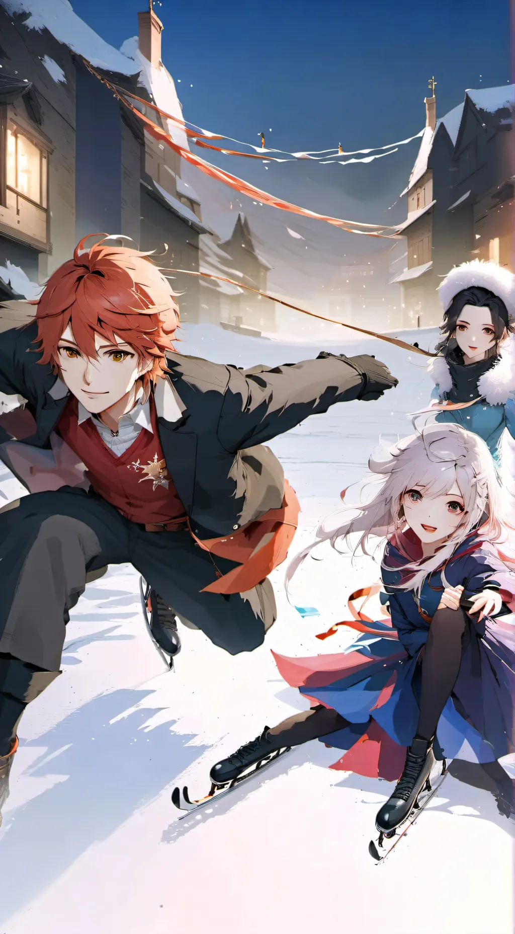 ai character: HH Ice-skating  background