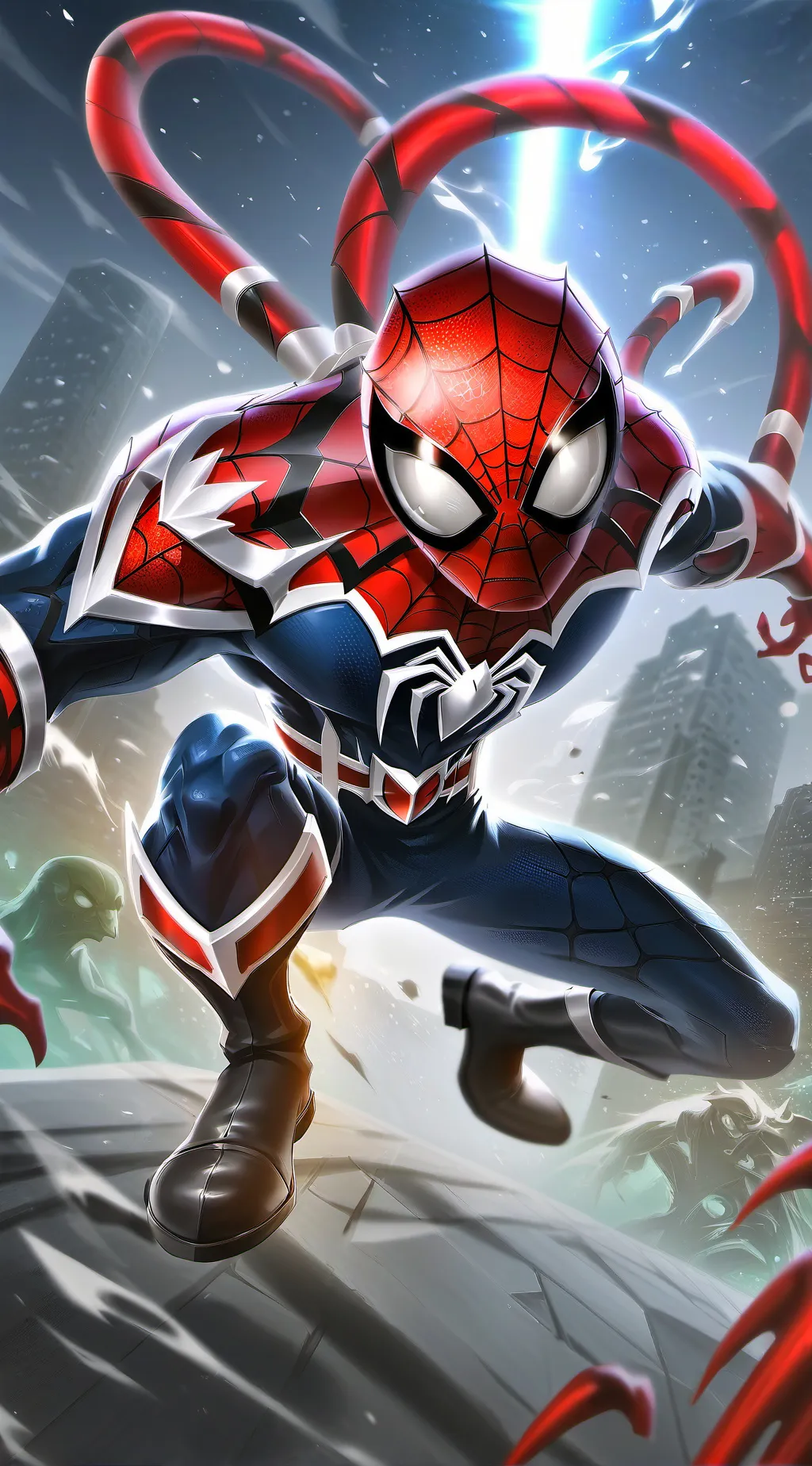 ai character: Homem-aranha⚪ background
