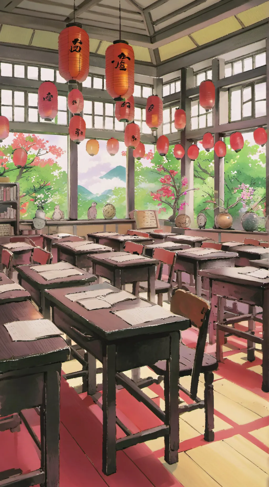 ai character: Classroom :3 background