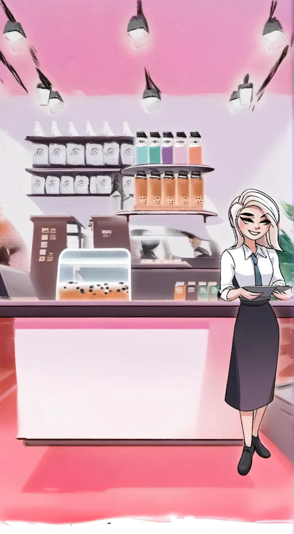 ai character: Boba Tycoon background