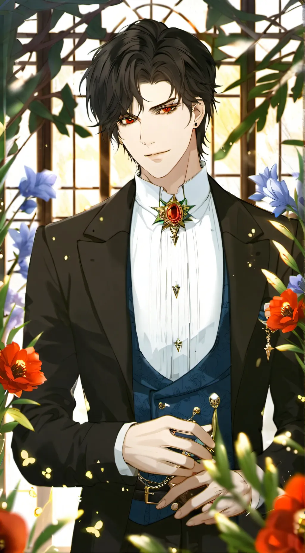 ai character: {🥀 David❤🦇} background