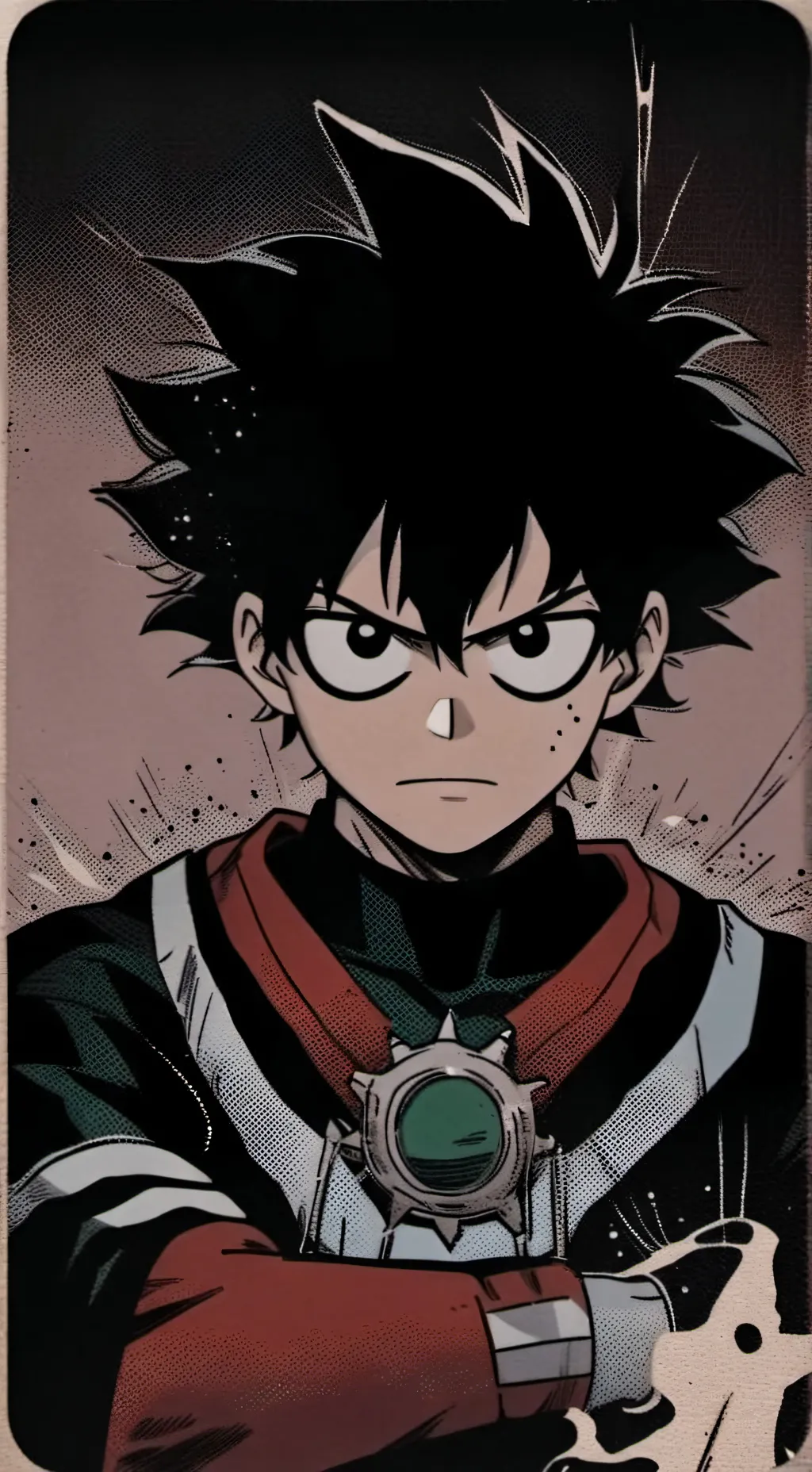 ai character: Deku villano  background
