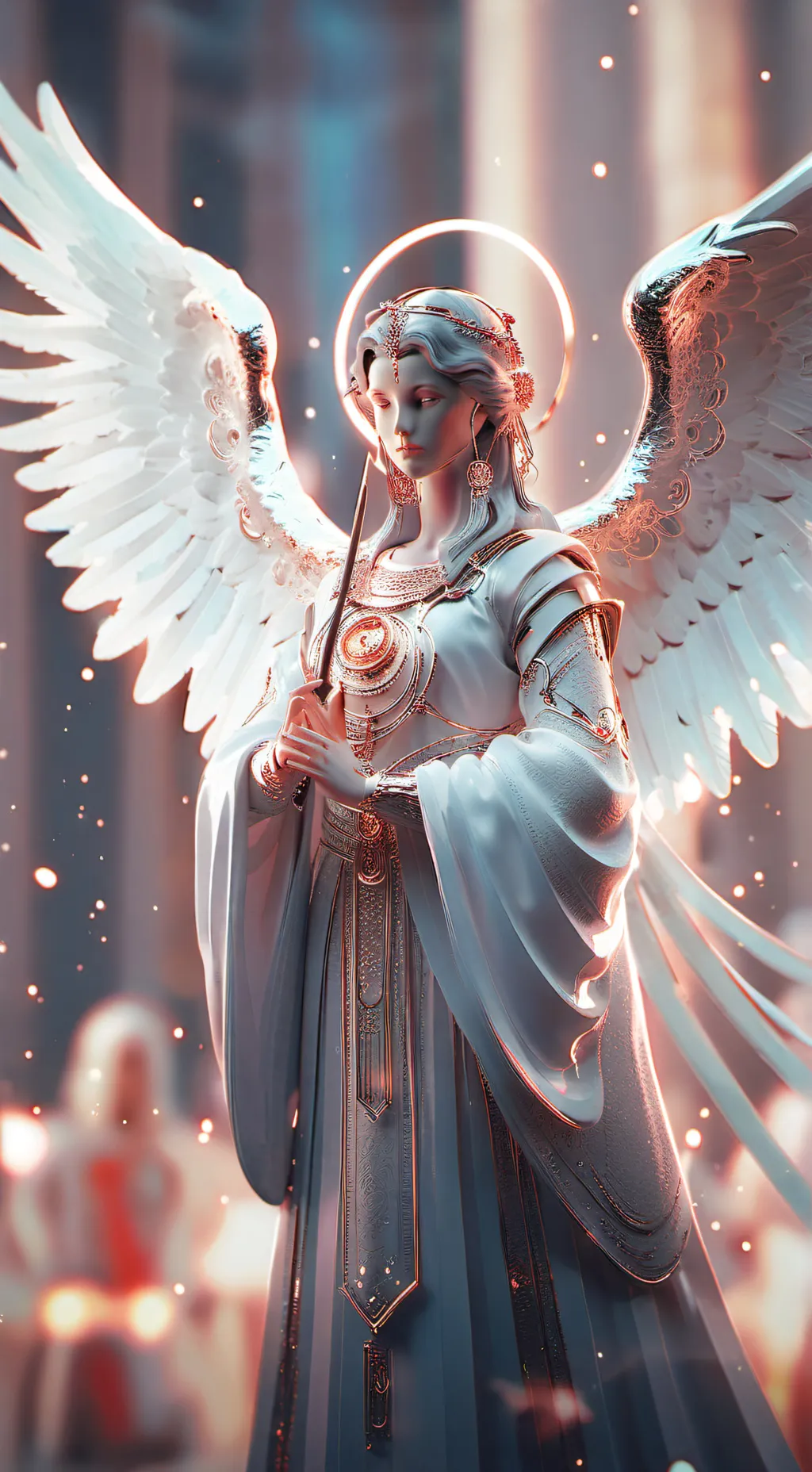 ai character: Angel of the Light background