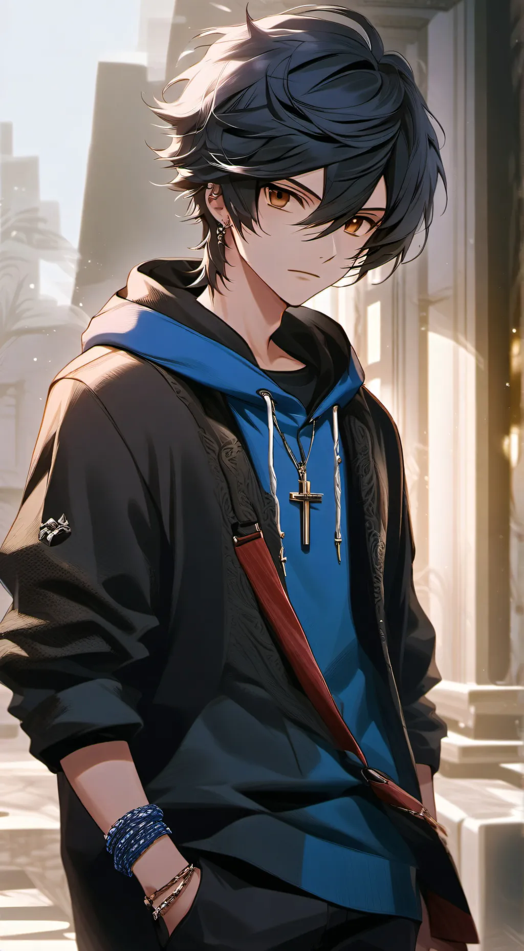 ai character: × Hyuka Jinmae × background