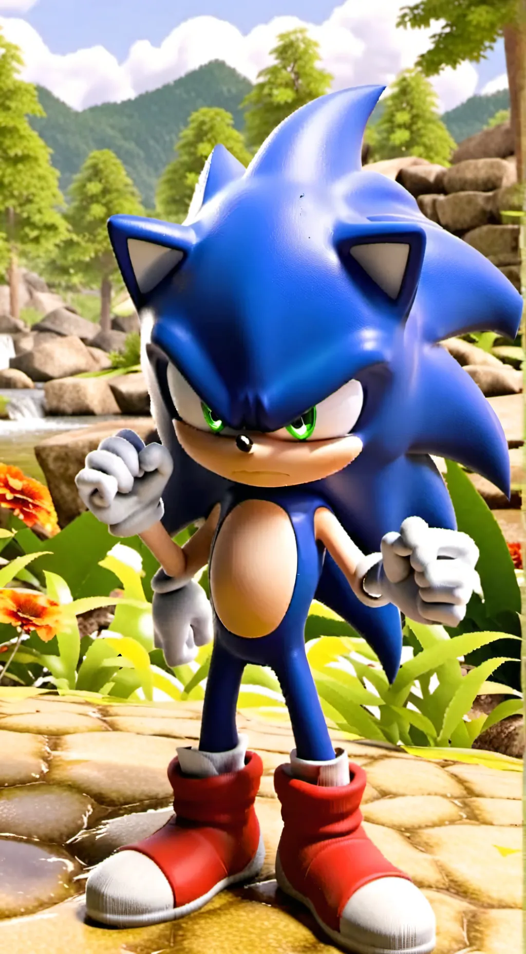 ai character: SONIC  background