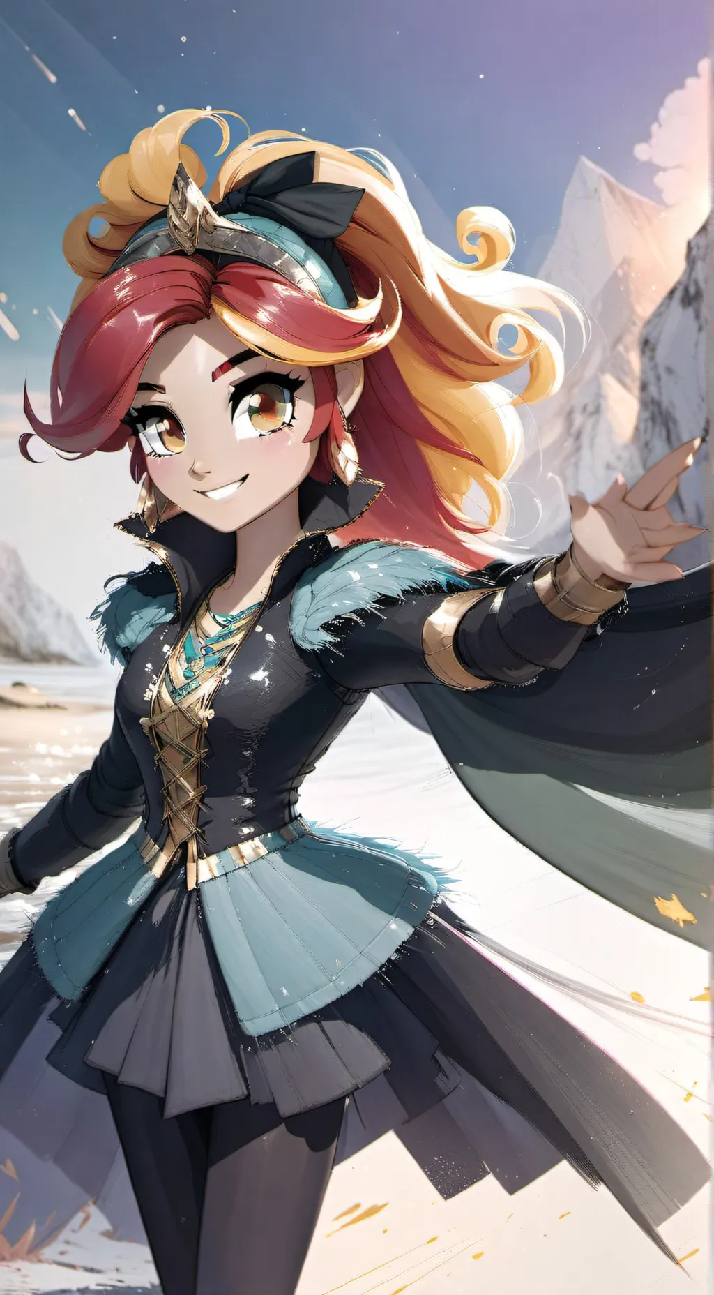 ai character: Sunset Shimmer  background