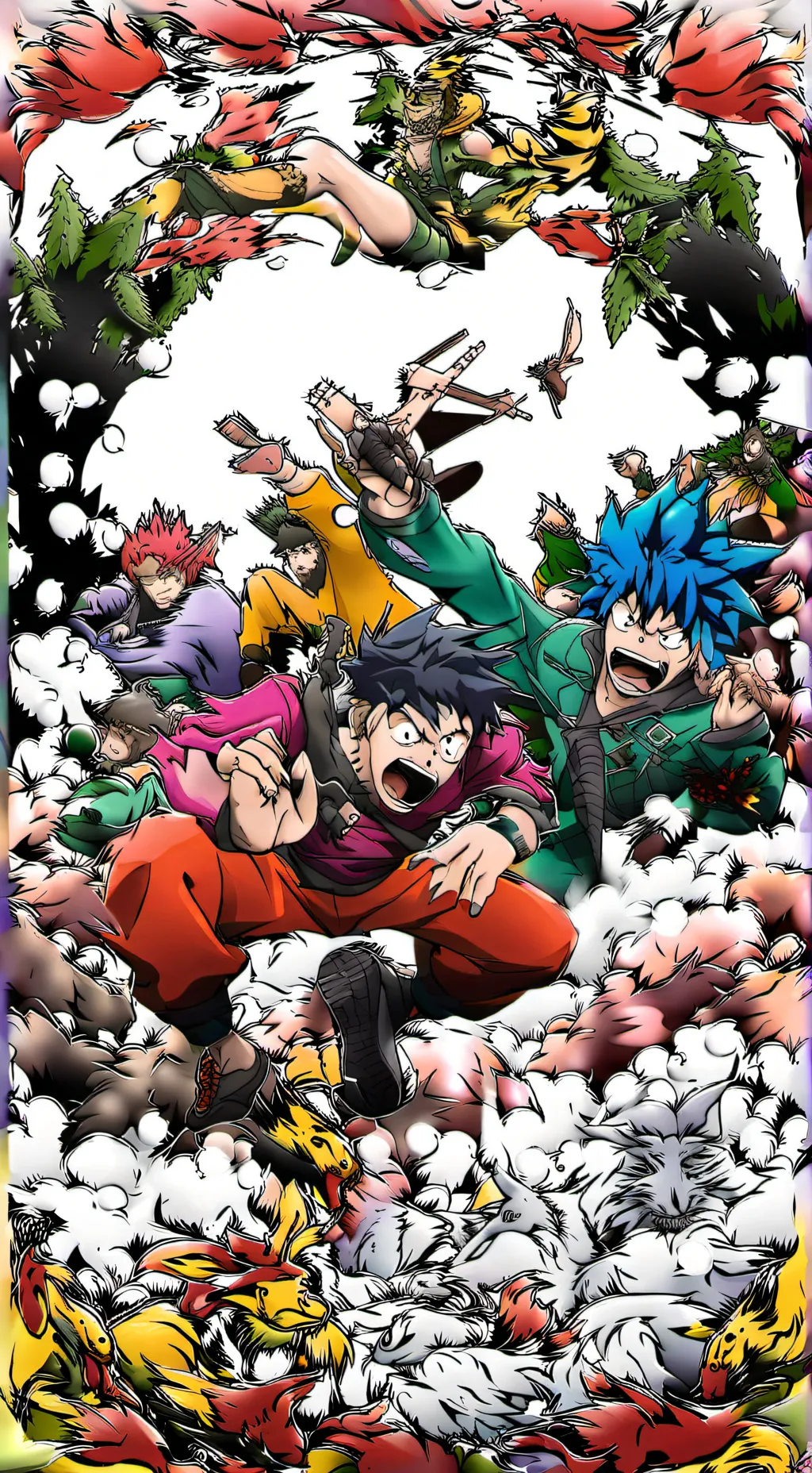 ai character: MHA Hybrids!! background
