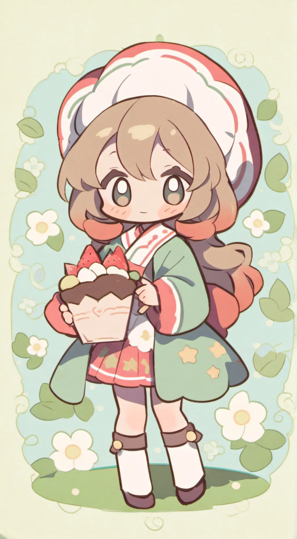 ai character: 🍓Fruitcake🍩 background