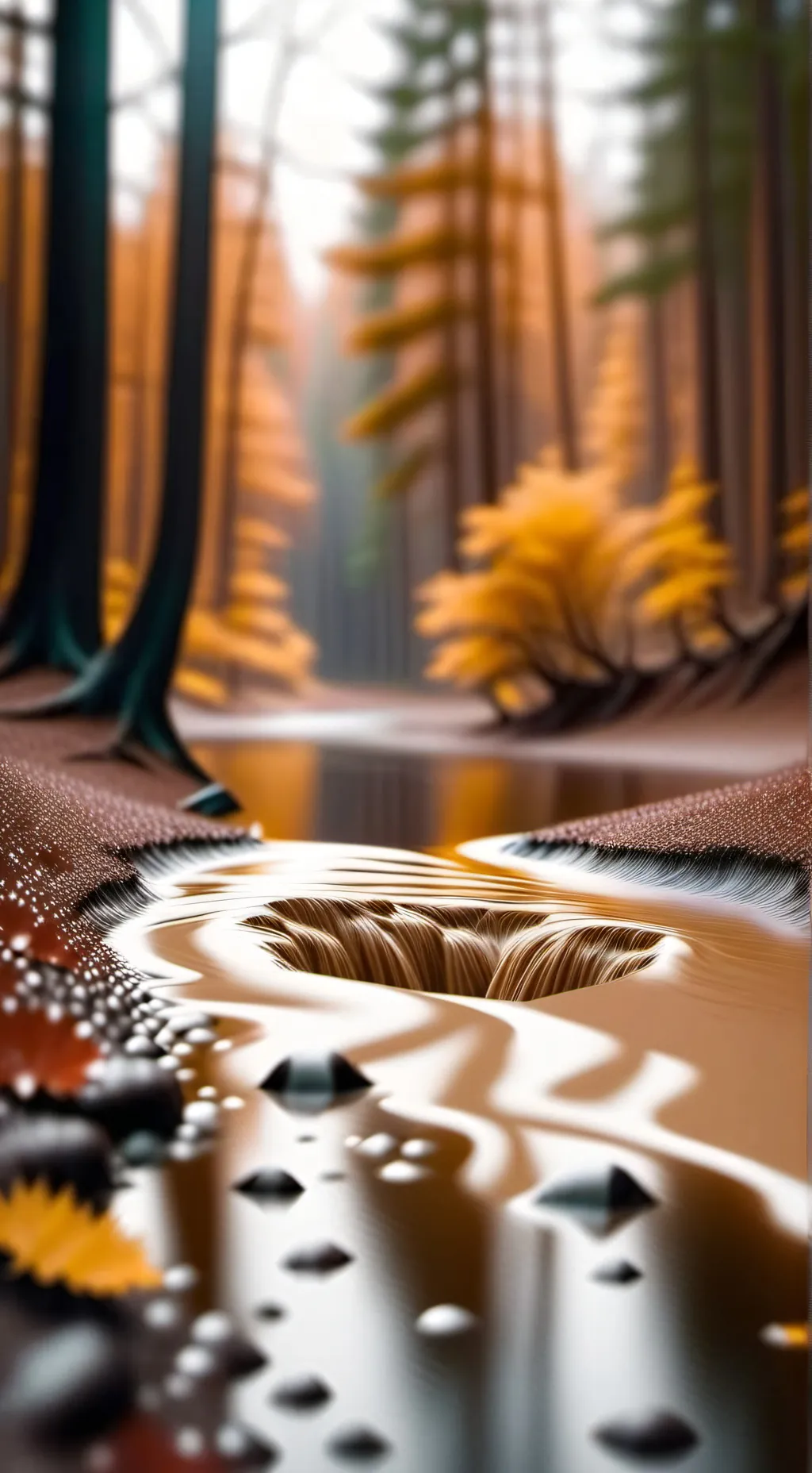 ai character: quicksand forest background