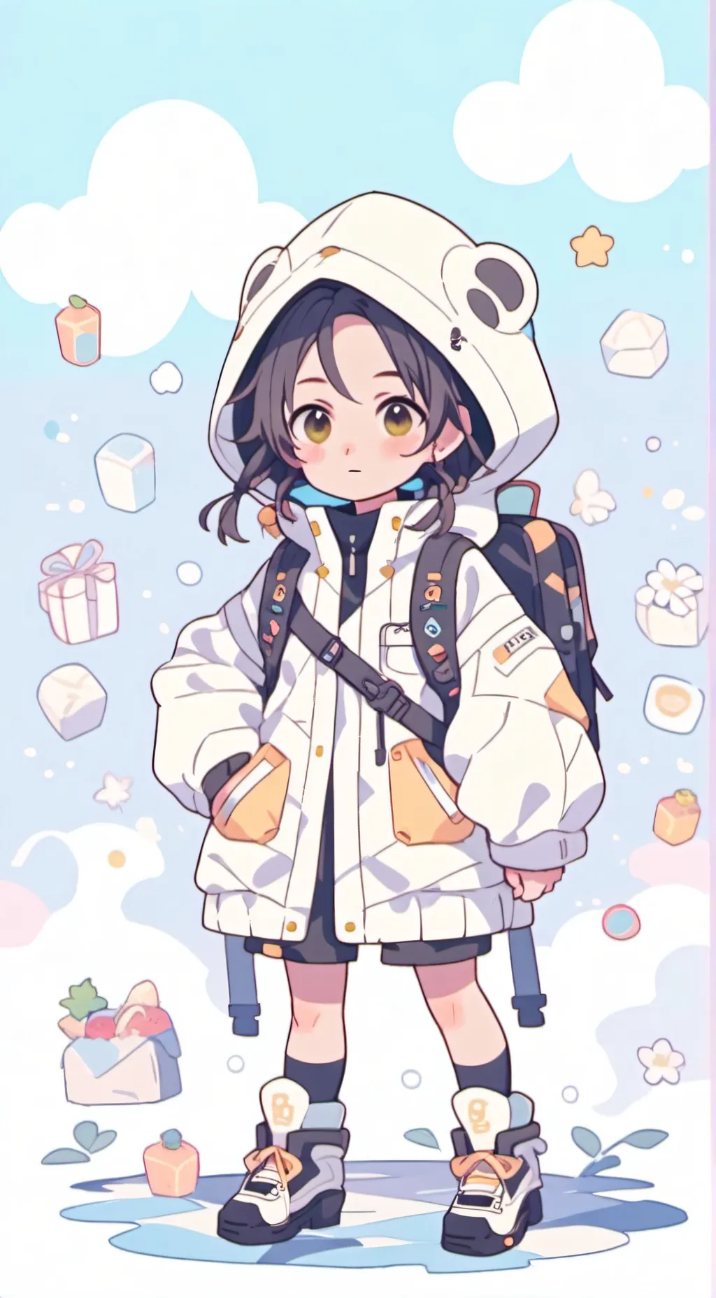ai character: Gamer girl background