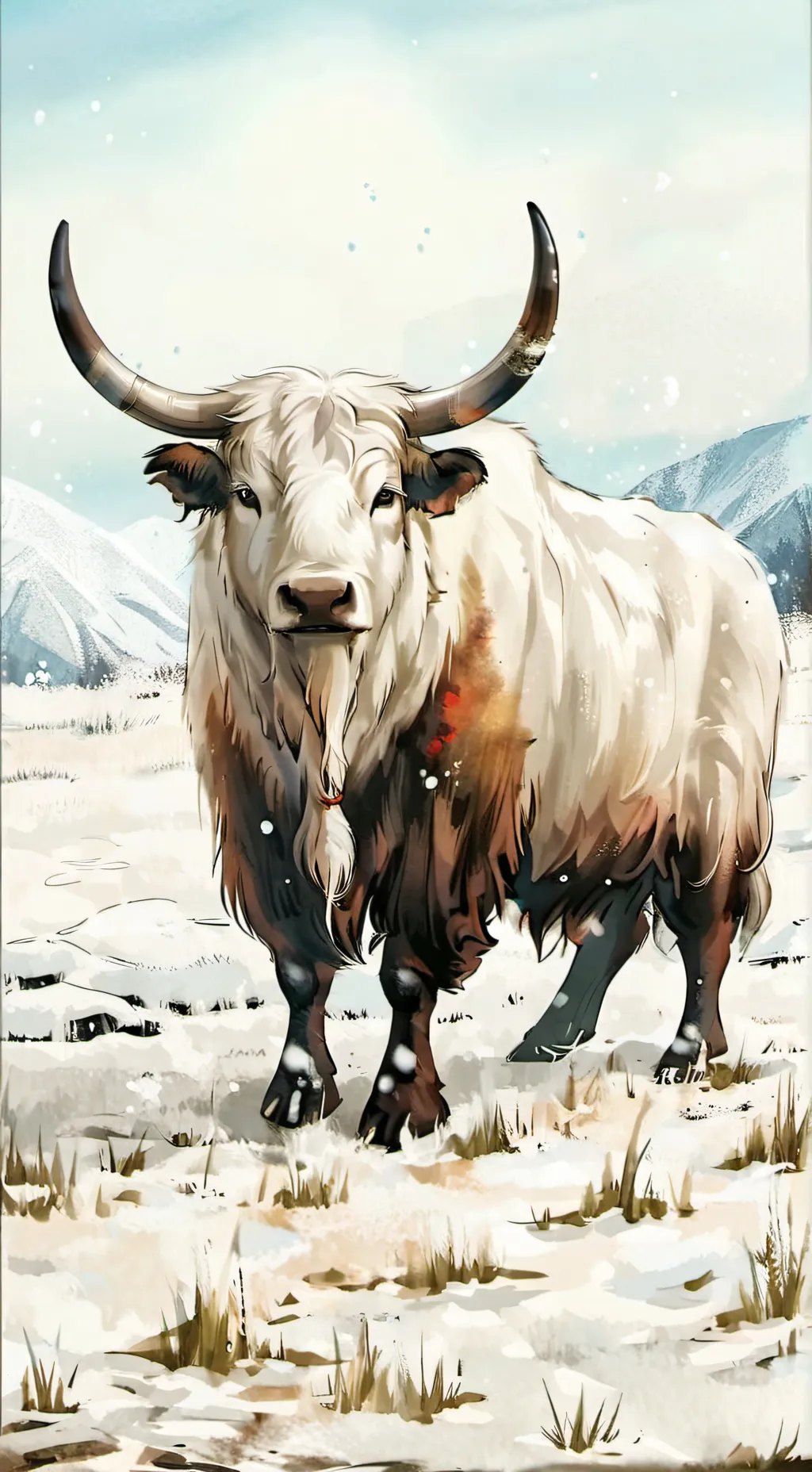 ai character: domestic yak background
