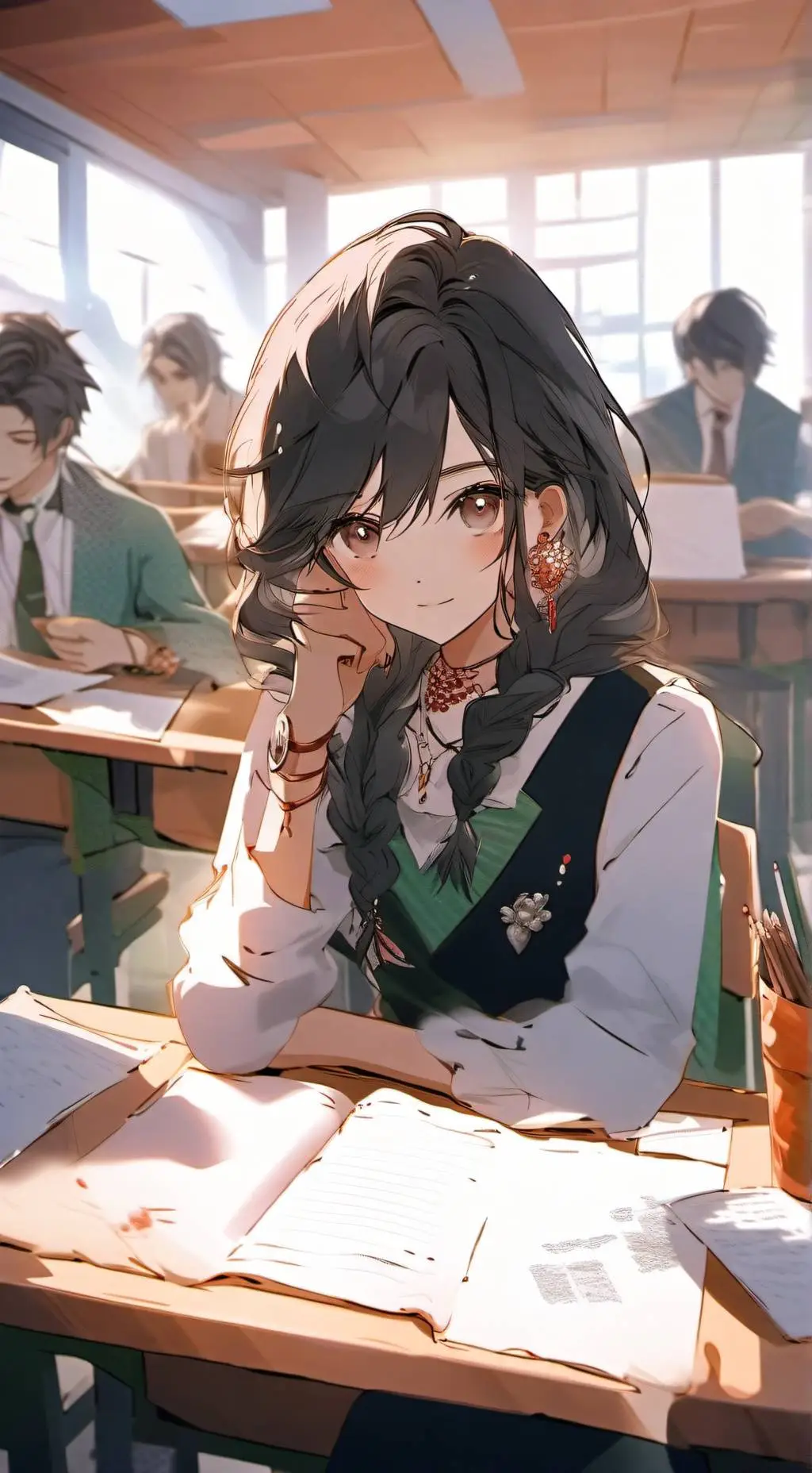 ai character: my school 😅 background