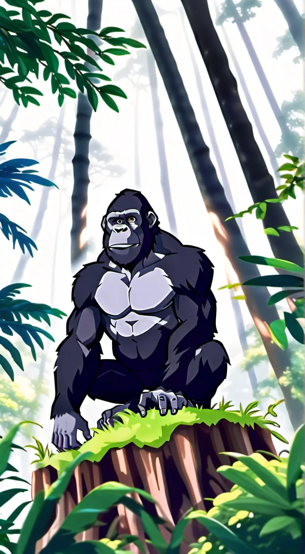 ai character: ... gorilla tag  background