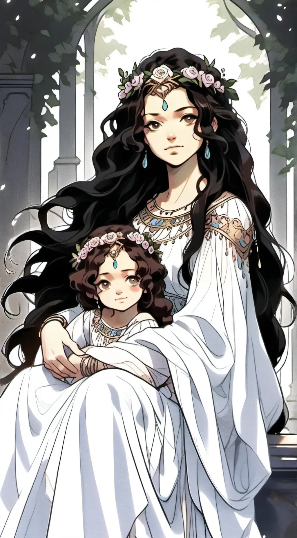 ai character: Persephone zoie  background