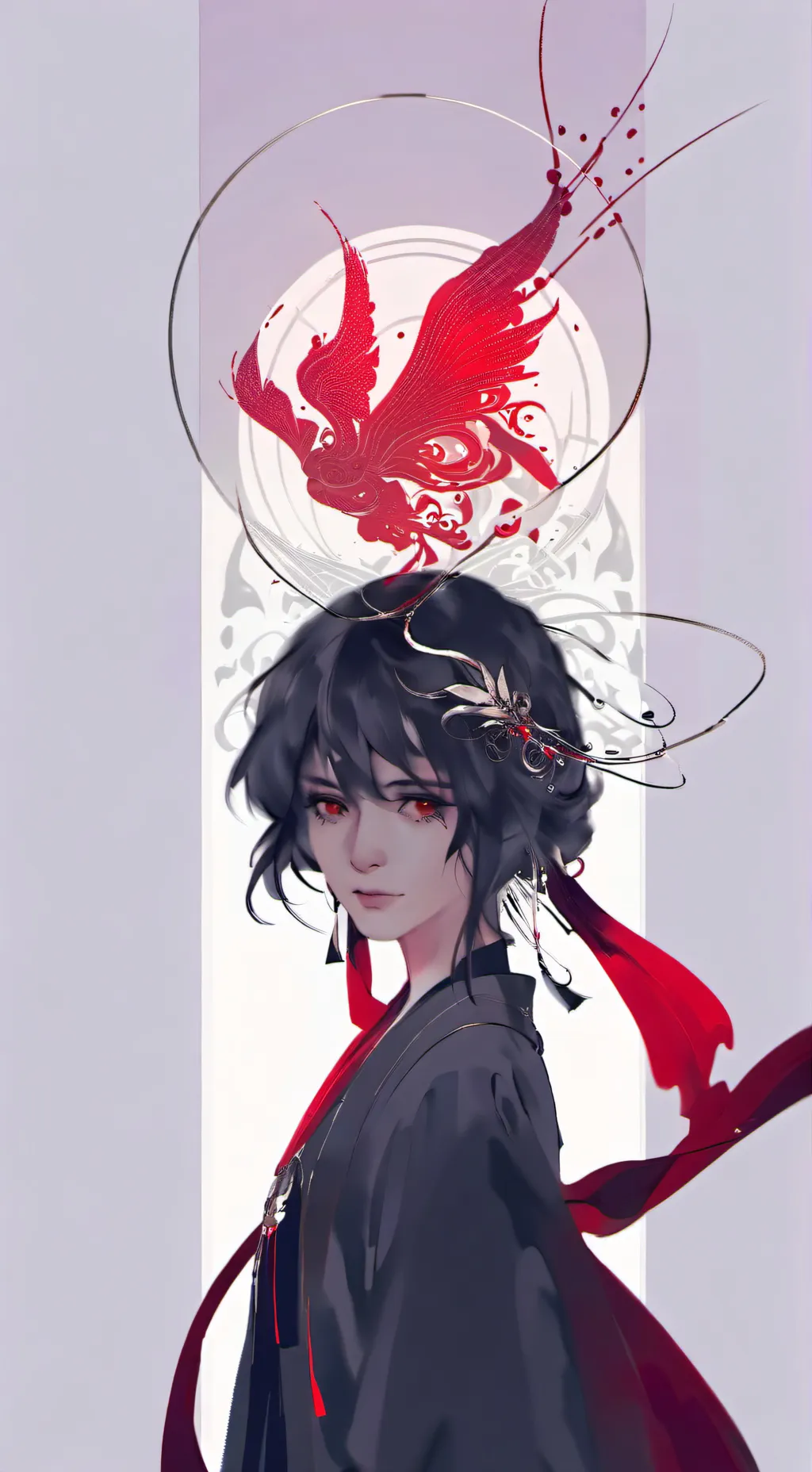 ai character: Moon background