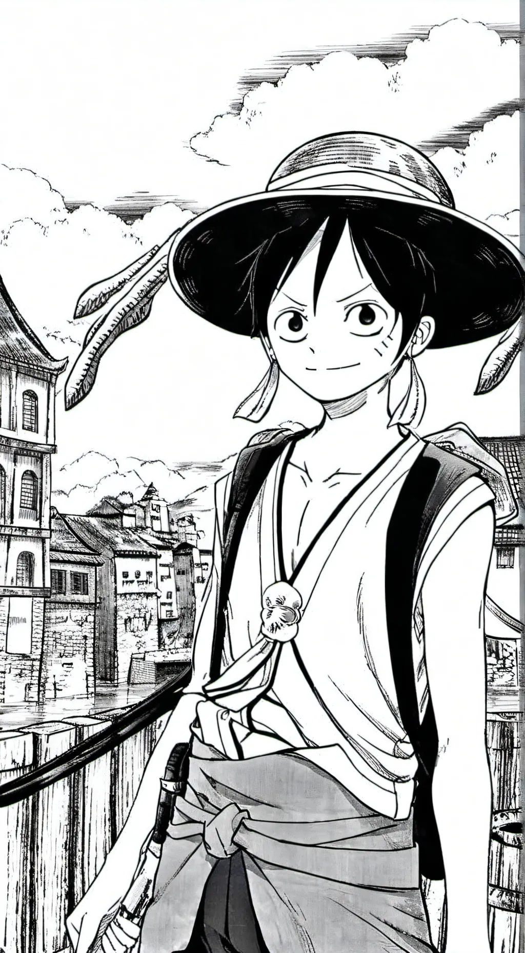 ai character: one piece  background