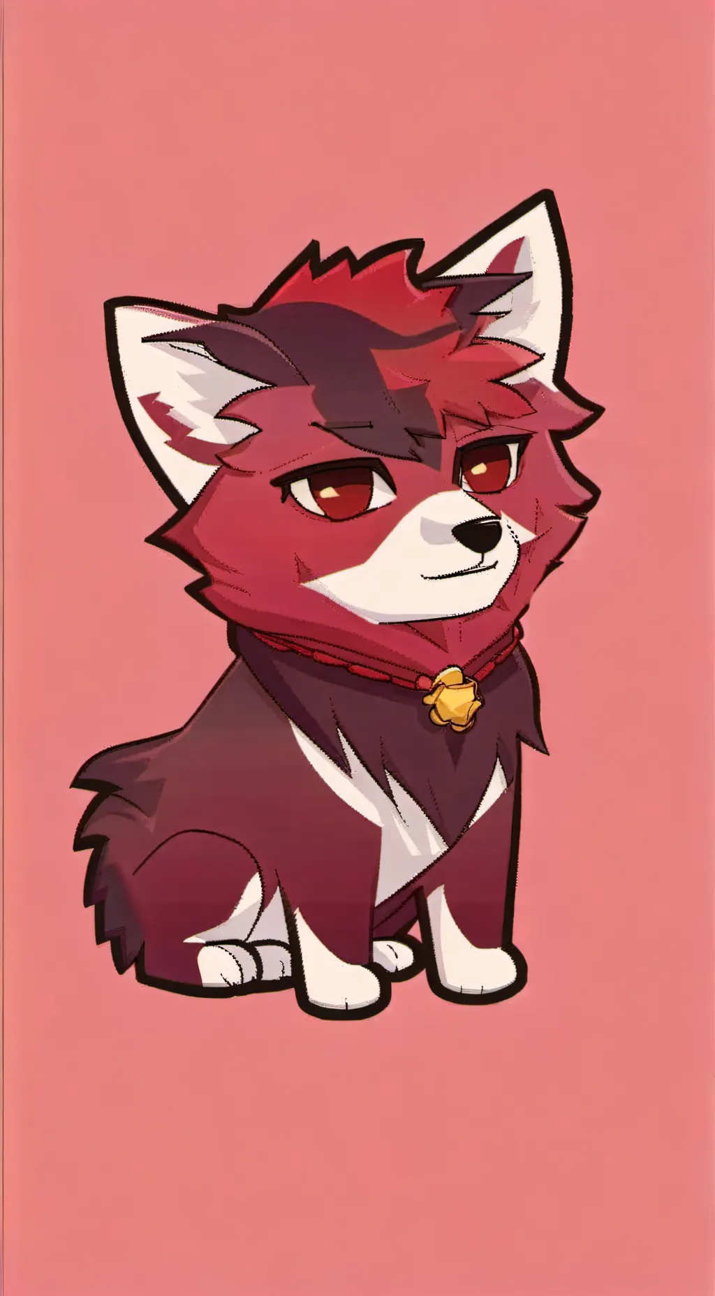 ai character: cute Alastor dog background