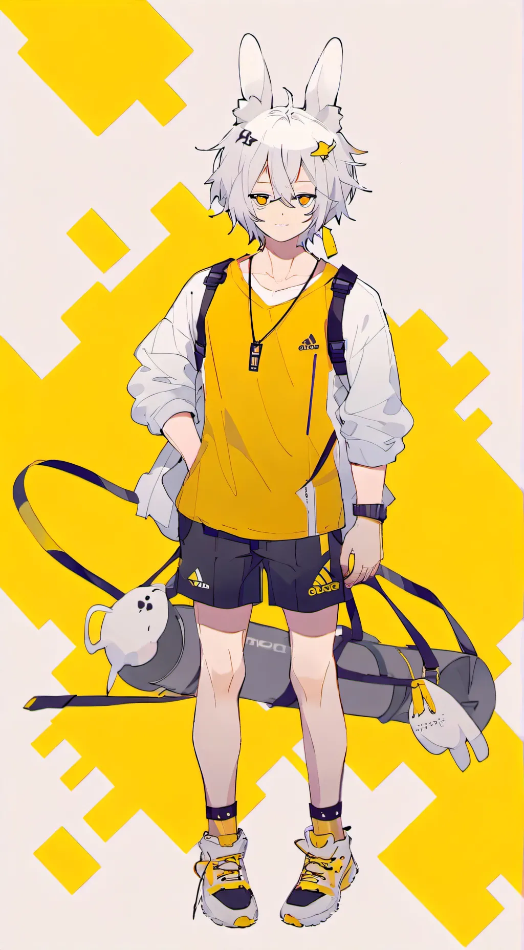 ai character: Mha gym background