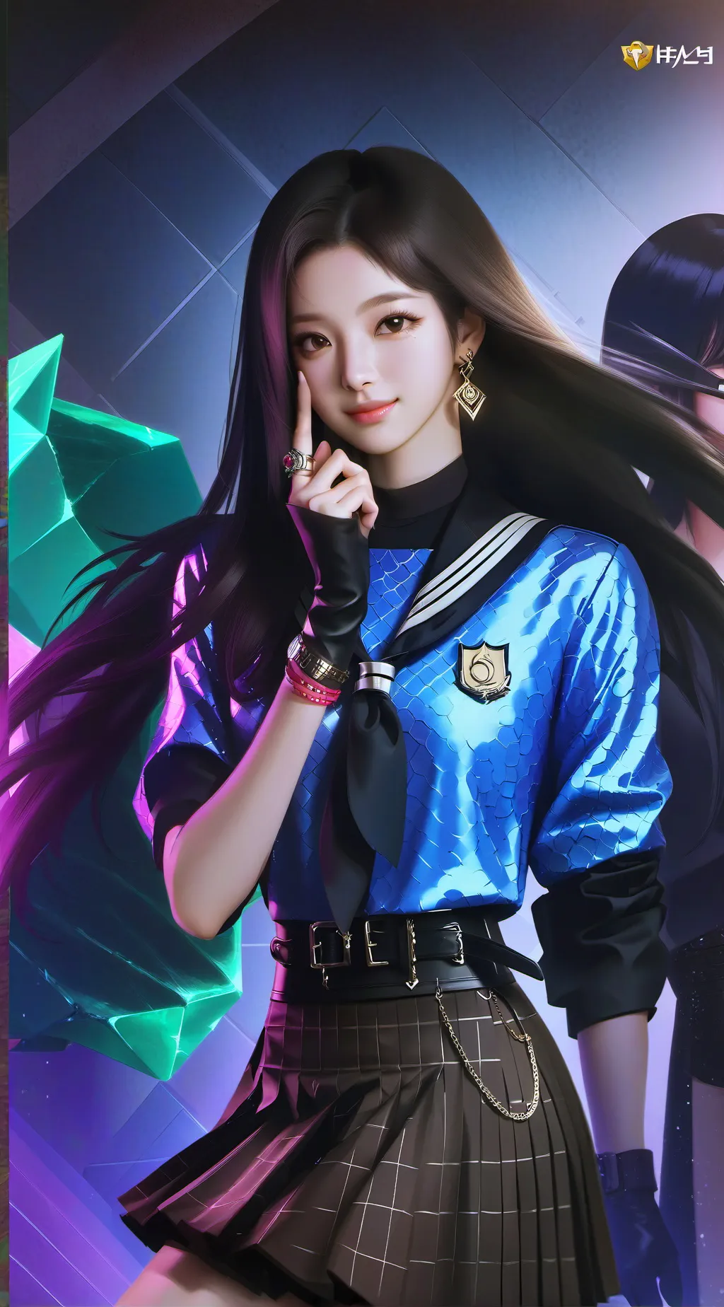 ai character: blackpink  background