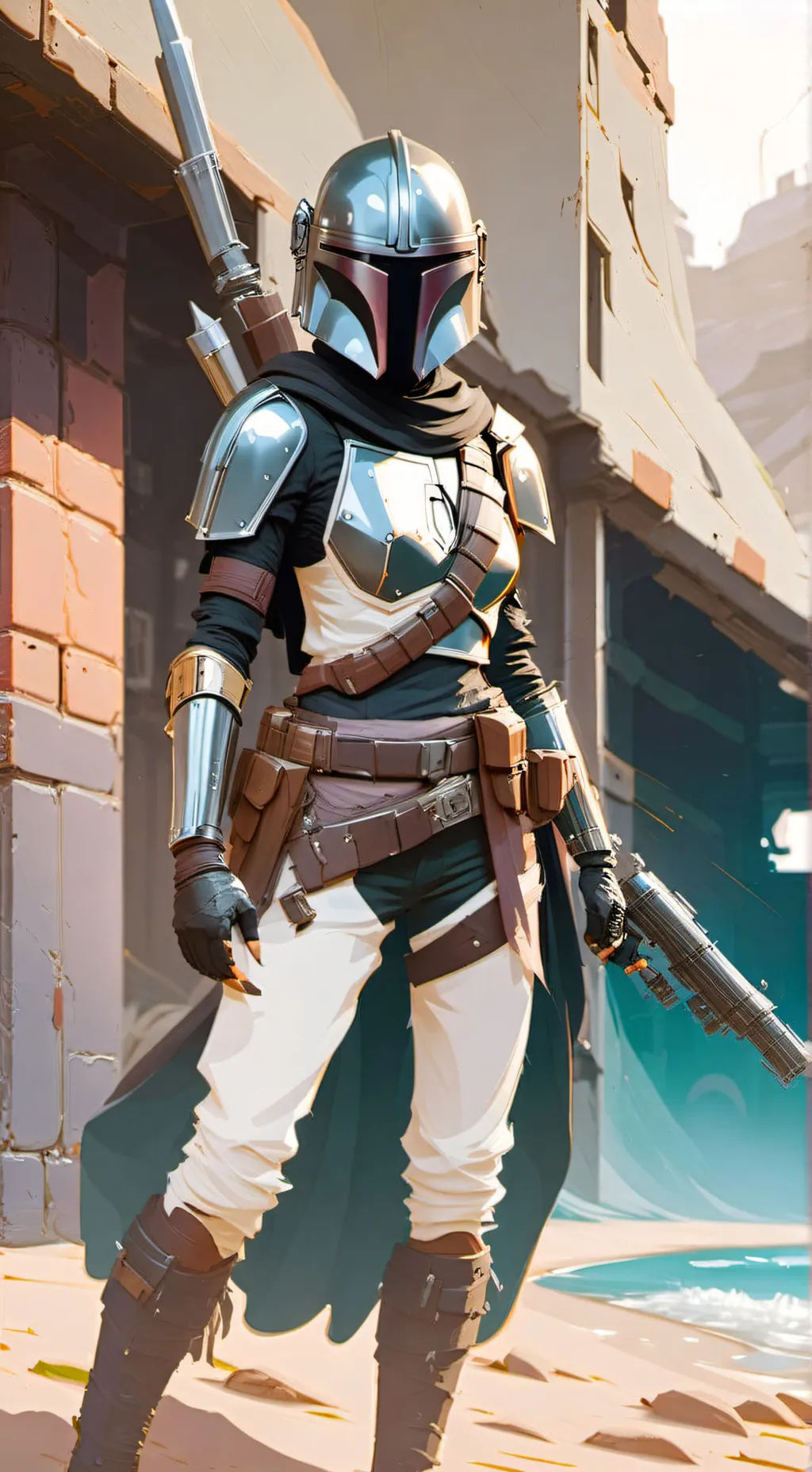 ai character: Din Djarin (Mando) background