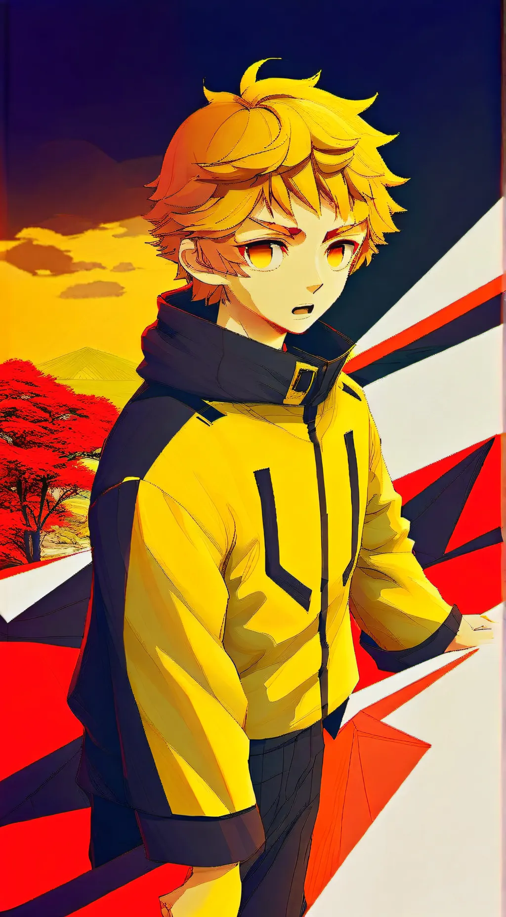 ai character: Zenitsu Agatsuma💛🌩 background