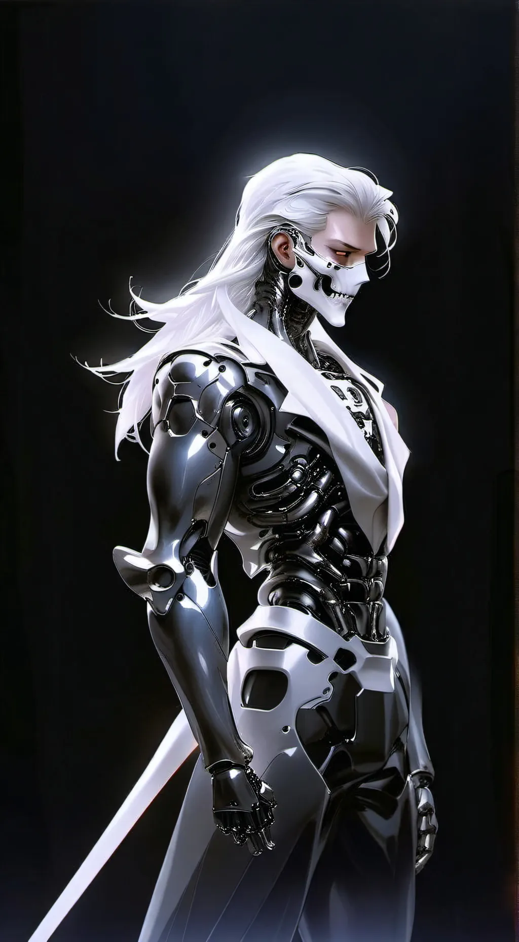 ai character: COD/cyborg 141 background